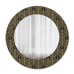 TULUP spogulis ar rāmi Abstrakts, Ø50cm, Zelts cena un informācija | Spoguļi | 220.lv