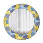 TULUP spogulis ar rāmi Zili ziedi, Ø50cm, Dzeltens cena un informācija | Spoguļi | 220.lv