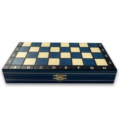 Magnētiskais šahs ceļojumiem, zils cena un informācija | Galda spēles | 220.lv