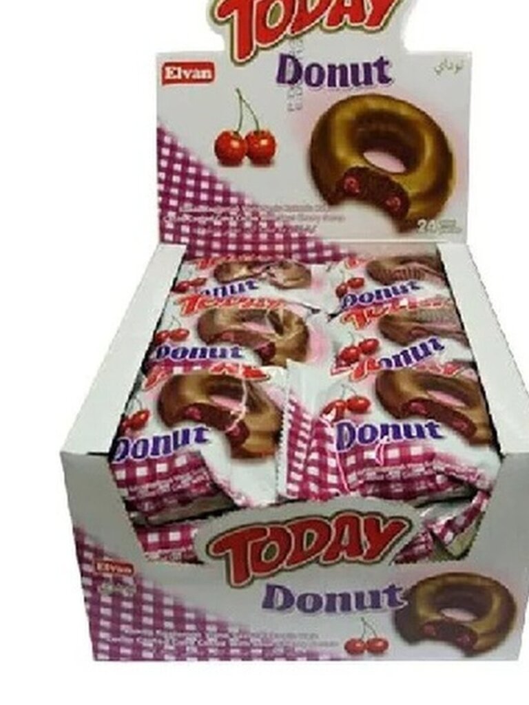 Kēkss ķiršu Today Donut, 24 x 40g. цена и информация | Saldumi | 220.lv