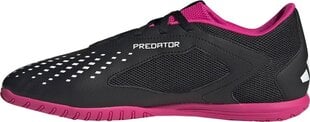 Futbola apavi Adidas Predator Accuracy.4 IN, 44 2/3. izmērs, melni/rozā cena un informācija | Futbola apavi | 220.lv