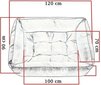 Ortopēdiskā gulta suņiem Superkissen24, 120x90 cm, pelēka cena un informācija | Suņu gultas, spilveni, būdas | 220.lv