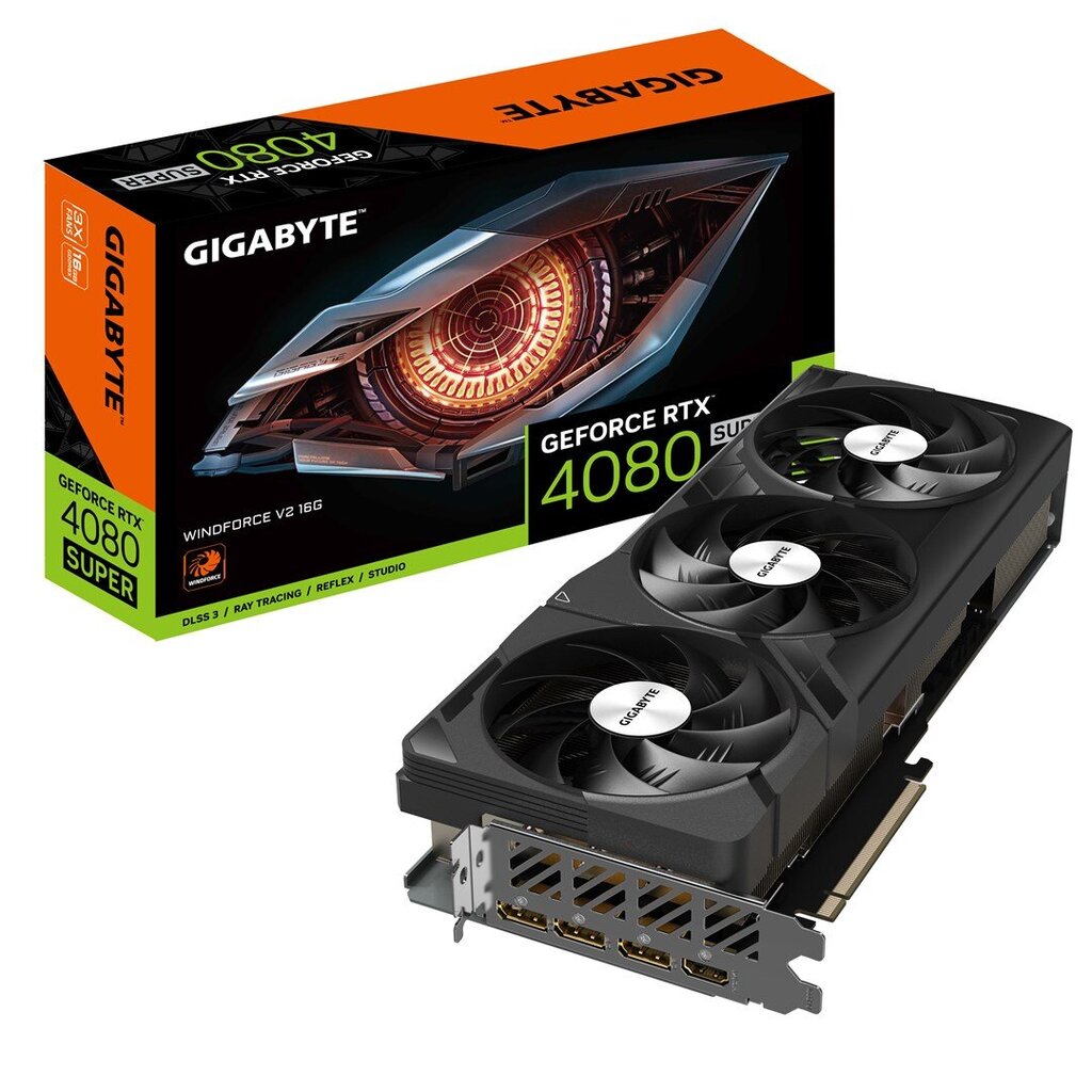 Gigabyte GeForce RTX 4080 Super Windforce V2 16G GV-N408SWF3V2-16GD cena un informācija | Videokartes (GPU) | 220.lv