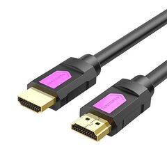 Lention HDMI 4K High-Speed to HDMI cable, 1m (black) цена и информация | Кабели и провода | 220.lv