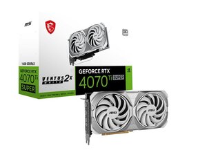 MSI GeForce RTX 4070 Ti Super Ventus 2X White OC цена и информация | Видеокарты (GPU) | 220.lv