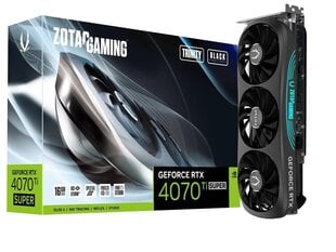 Zotac Gaming GeForce RTX 4070 Ti Super Trinity Black Edition ZT-D40730D-10P cena un informācija | Zotac Datortehnika | 220.lv