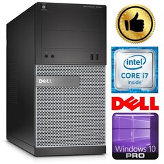 Dell 3020 MT i7-4770 16GB 240SSD GTX1650 4GB DVD WIN10Pro cena un informācija | Stacionārie datori | 220.lv