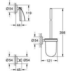 Комплект аксессуаров для ванной комнаты Grohe, 3 элемента, хром цена и информация | Аксессуары для ванной комнаты | 220.lv