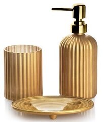 Набор аксессуаров для ванной комнаты Mondex 2025302-G 3 элемента, оттенки желтого и золотого цена и информация | Аксессуары для ванной комнаты | 220.lv