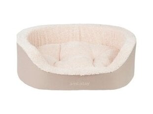 Amiplay suņu dīvāns bēšs 54 cm x 54 cm cena un informācija | Suņu gultas, spilveni, būdas | 220.lv