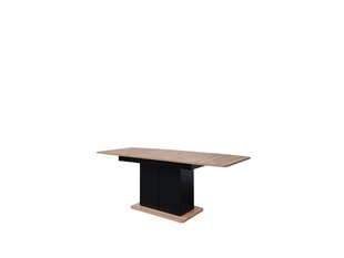 Стол раскладной Szynaka Meble Star 03, черный/коричневый цена и информация | Кухонные и обеденные столы | 220.lv