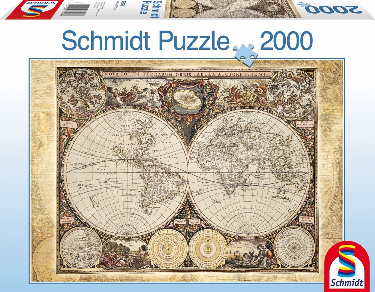 Puzle Schmidt Historical World Map 58178, 2000 d. cena un informācija | Puzles, 3D puzles | 220.lv