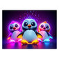 Fototaptes Neona pingvīni cena un informācija | Fototapetes | 220.lv