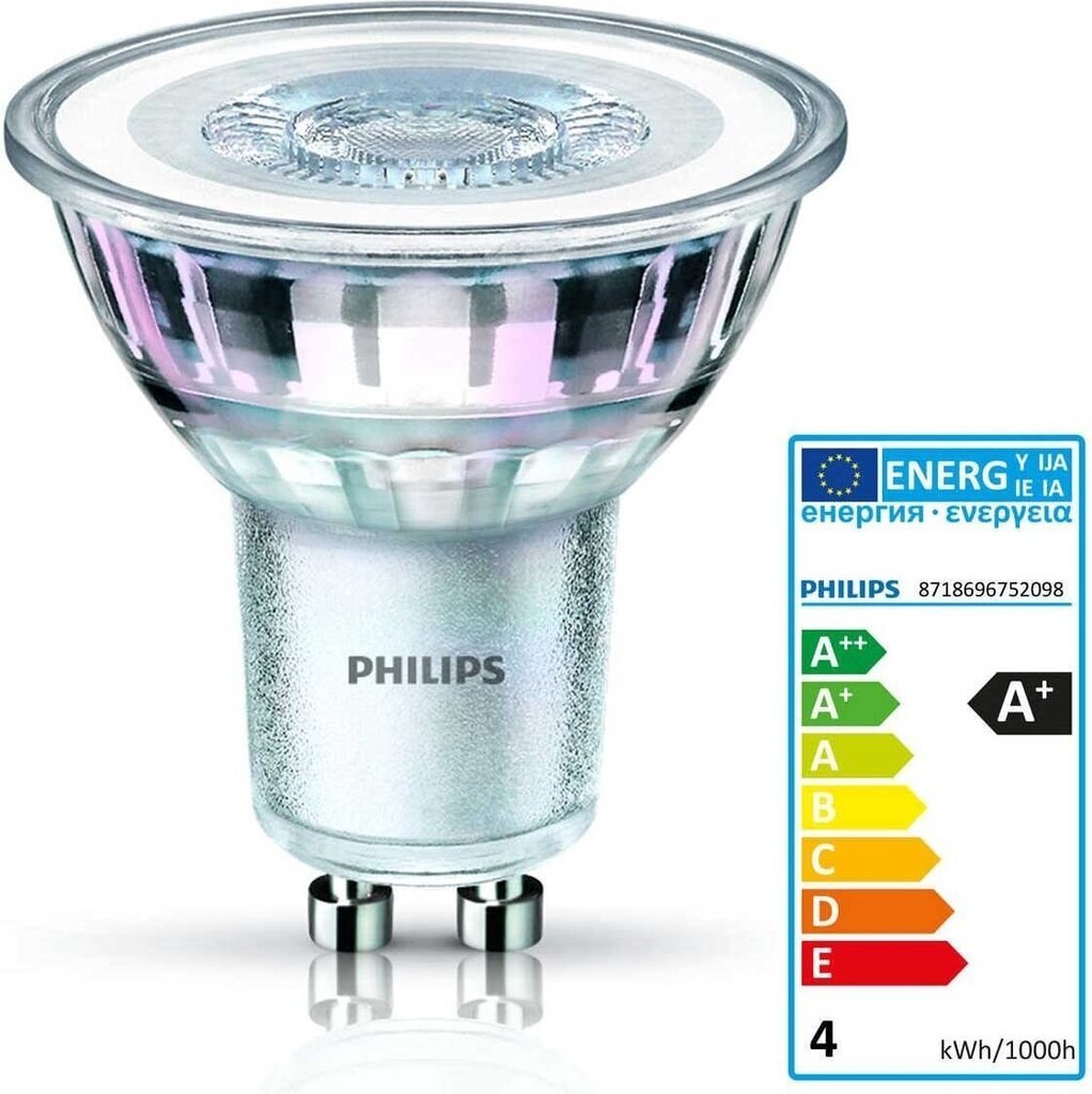 LED spuldze GU10 2.7 W = 25 W 215 lm 2700 K Silta 36° PHILIPS cena un informācija | Spuldzes | 220.lv