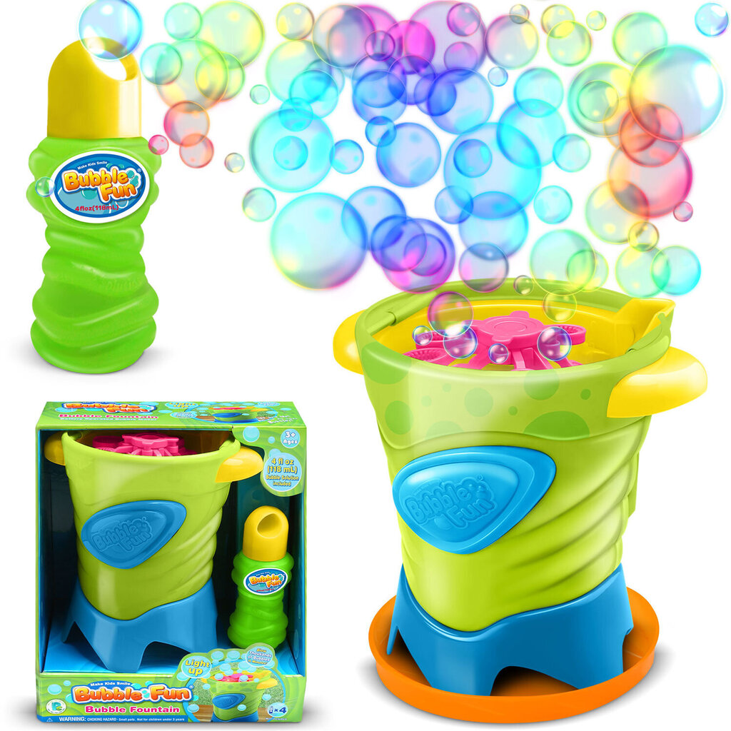 Ziepju burbuļu strūklaka Bubble Fun, zaļa, 18,5 x 15 x 18 cm ​ cena un informācija | Ūdens, smilšu un pludmales rotaļlietas | 220.lv