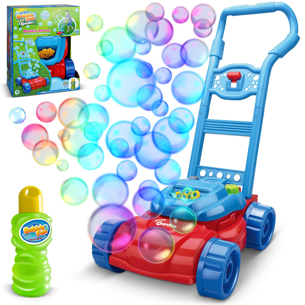 Ziepju burbuļu zāles pļāvējs Bubble Fun, zils, 24x31x48 cm цена и информация | Ūdens, smilšu un pludmales rotaļlietas | 220.lv
