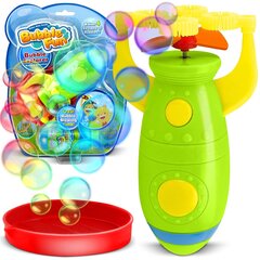 Ziepju burbuļu pūšanas mašīna Bubble Fun, zaļa, 7,5x5x17 cm цена и информация | Игрушки для песка, воды, пляжа | 220.lv