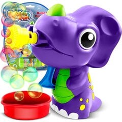 Ziepju burbuļu pūšanas mašīna Triceratops Bubble Fun, violeta, 12x5,5x11 cm ​ cena un informācija | Ūdens, smilšu un pludmales rotaļlietas | 220.lv