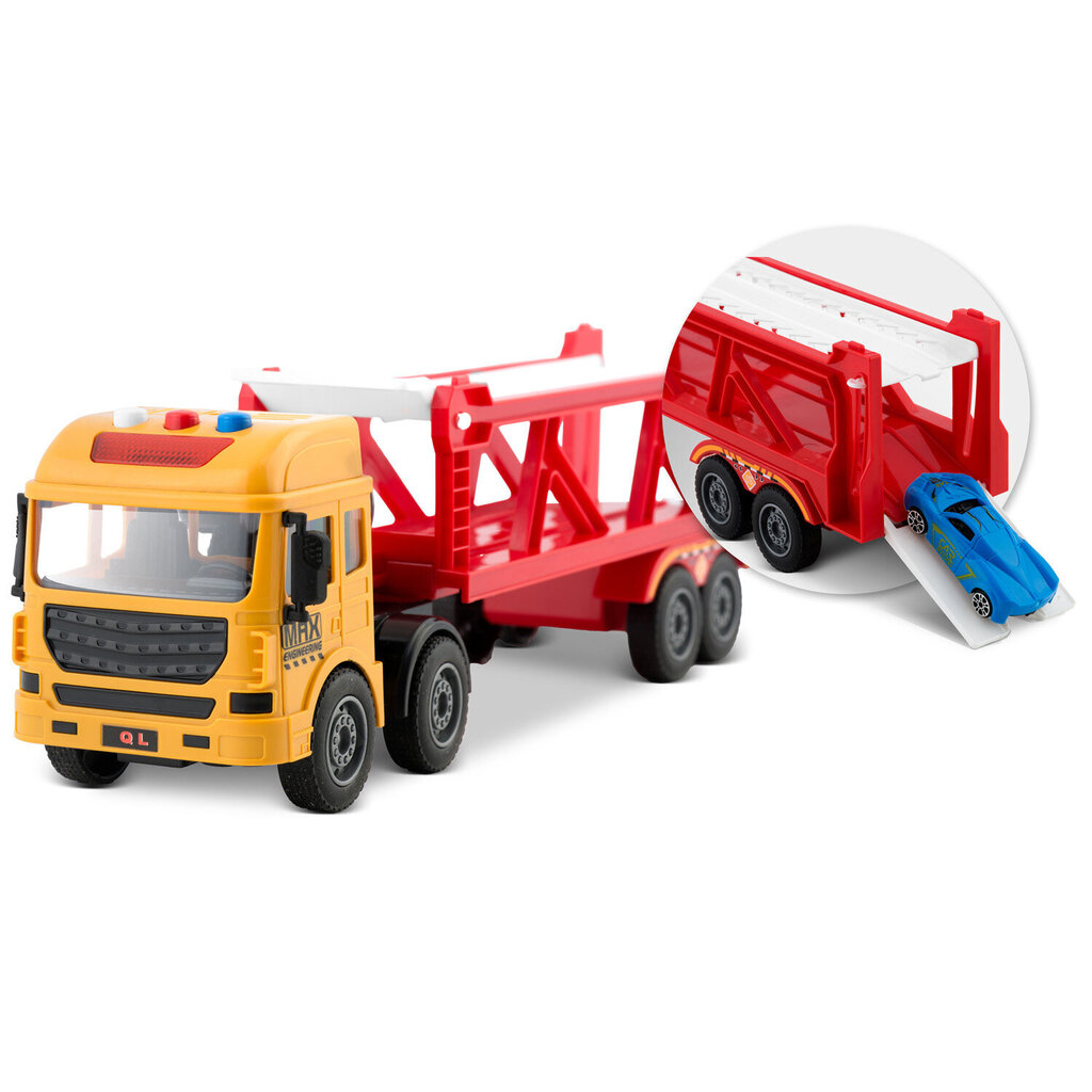 Rotaļu kravas automašīna ar 5 automašīnām Ricokids RK-760, sarkana цена и информация | Rotaļlietas zēniem | 220.lv