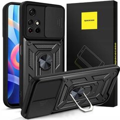 Spacecase Camring Xiaomi Redmi Note 11/11s aizsargvāks, melns cena un informācija | Telefonu vāciņi, maciņi | 220.lv