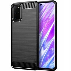 SC Carbon Galaxy S20+ melnais plecu apvalks cena un informācija | Telefonu vāciņi, maciņi | 220.lv