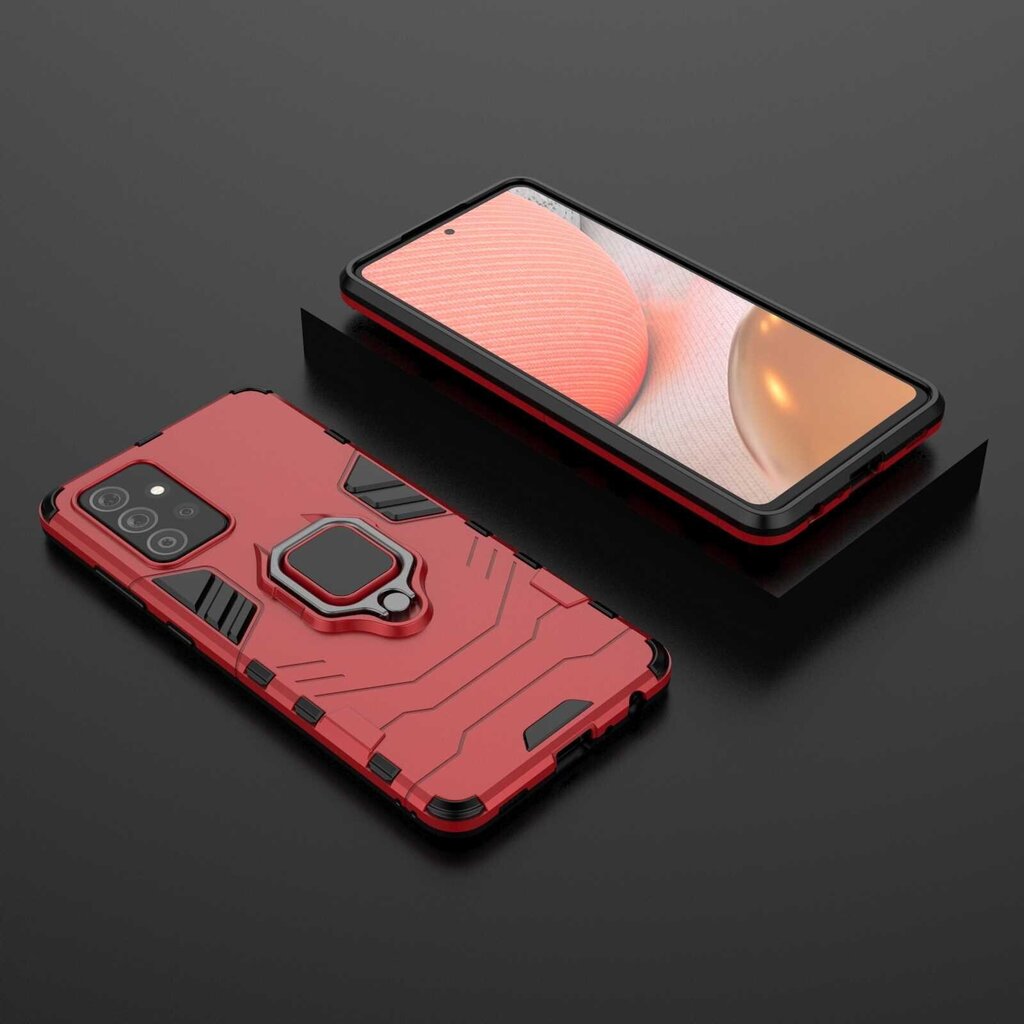 SC X-Ring Samsung Galaxy A72 5G sarkanā krāsa - jauns ar podstiprinājumu pret triecieniem цена и информация | Telefonu vāciņi, maciņi | 220.lv