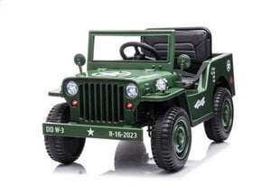 Vienvietīgs bērnu elektroauto Jeep, zaļš цена и информация | Электромобили для детей | 220.lv