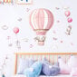 Bērnu sienas uzlīme, Gaisa balons ar trušiem cena un informācija | Dekoratīvās uzlīmes | 220.lv