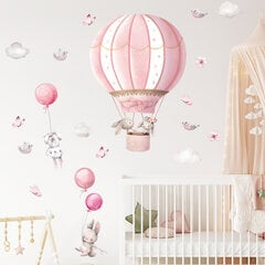 Детская наклейка на стену Воздушный шар с кроликами цена и информация | Декоративные наклейки | 220.lv