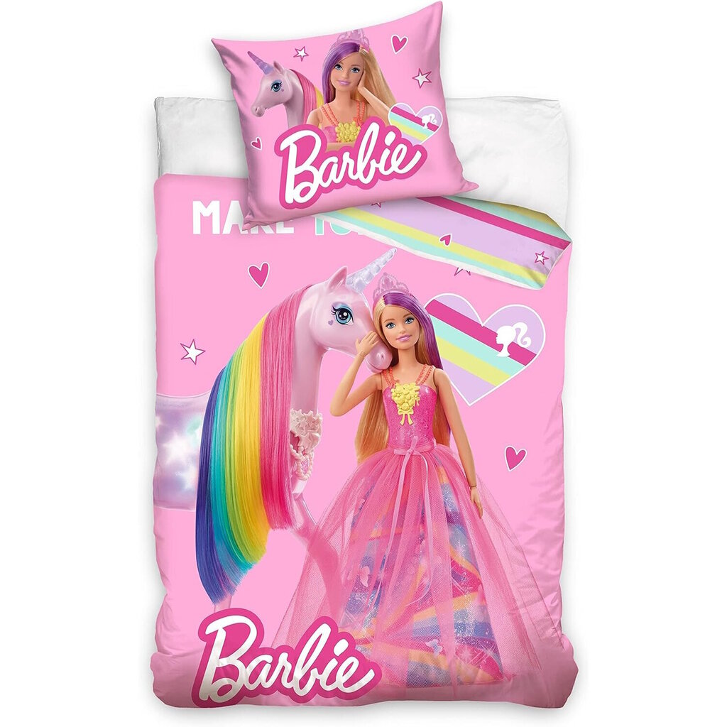 Bērnu gultas veļas komplekts Barbie 140x200, 2 daļas cena un informācija | Bērnu gultas veļa | 220.lv