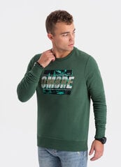 Džemperis vīriešiem Ombre Clothing OM-SSPS-0156, zaļš cena un informācija | Vīriešu džemperi | 220.lv