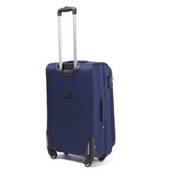 Голубой большой чемодан PEACOCK цена и информация | Чемоданы, дорожные сумки | 220.lv