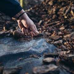 Cinkota metāla tapa U formā, 7x20 cm, 100 gab., komplektā 2 produkti cena un informācija | Dārza instrumenti | 220.lv