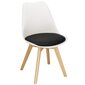 Krēsls Springos DC0018, balts ar melnu cena un informācija | Virtuves un ēdamistabas krēsli | 220.lv