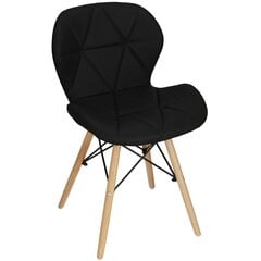 Torino krēsls Springos DC0026, melns cena un informācija | Virtuves un ēdamistabas krēsli | 220.lv
