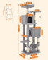 Kaķu skrāpēšanas māja, pelēka cena un informācija | Kaķu mājas, nagu asināmie | 220.lv
