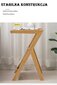 Bambusa galds ar Ratan plauktu - tumši brūns, garums 45 cm цена и информация | Virtuves galdi, ēdamgaldi | 220.lv
