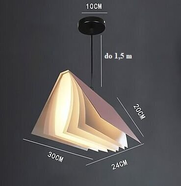 Stilīga lampa - grāmata, rozā krāsā цена и информация | Lustras | 220.lv