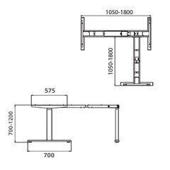 Regulējama augstuma biroja galda kājas SH213T7-TM-PRO,-90 cena un informācija | Datorgaldi, rakstāmgaldi, biroja galdi | 220.lv