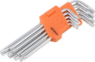 Torx® atslēgu komplekts, L-veida Vienību skaits 9 (AvtoDelo) 39155 cena un informācija | Rokas instrumenti | 220.lv