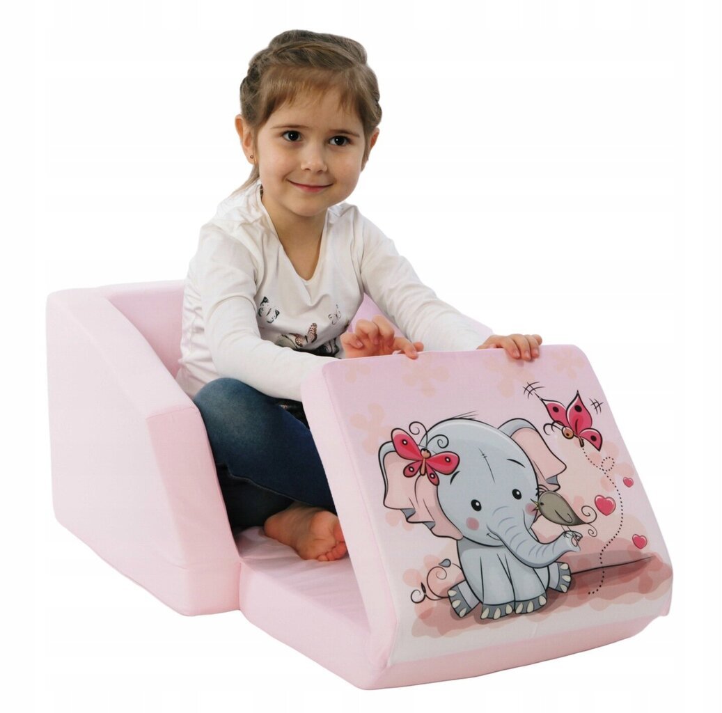 Bērnu krēsls Delsit Elephant, rozā cena un informācija | Sēžammaisi, klubkrēsli, pufi bērniem | 220.lv