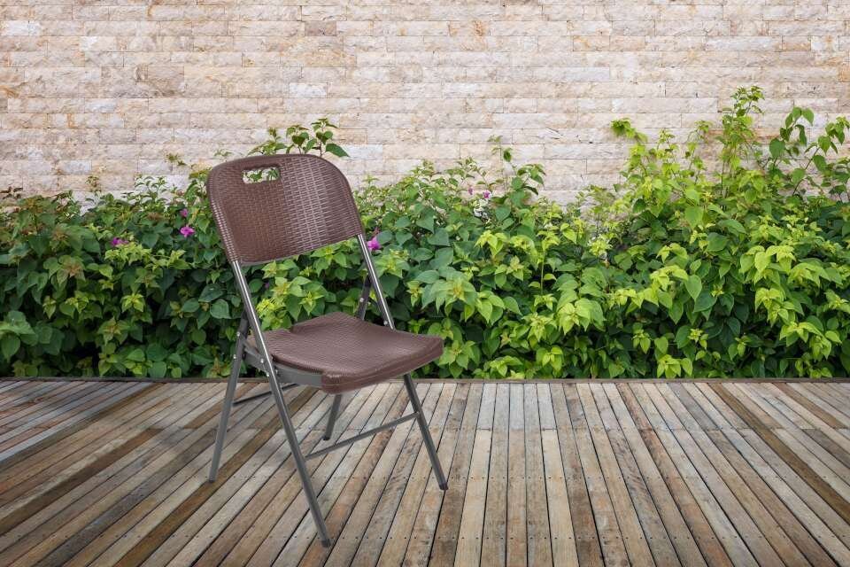 Rotangpalmas krēsls, brūns cena un informācija | Dārza krēsli | 220.lv