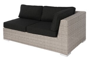 Dīvāns, pelēks/melns, 87x173x69H cena un informācija | Dārza krēsli | 220.lv