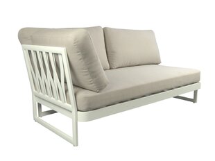 Dīvāns Miloo Home, balts/smilšu, 172x91x71cm cena un informācija | Dārza krēsli | 220.lv
