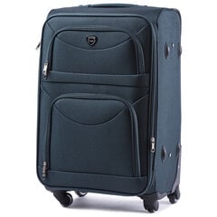 Зеленый большой дорожный чемодан DURALUXE цена и информация | Чемоданы, дорожные сумки | 220.lv