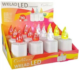 LED sveces kapiem, trīskrāsainas, 12 gab. цена и информация | Свечи на кладбище | 220.lv