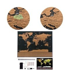 Карта мира - стирающаяся цена и информация | Карты мира | 220.lv