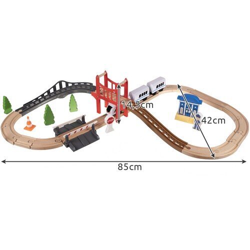 Koka dzelzceļš - sliežu ceļš cena un informācija | Rotaļlietas zēniem | 220.lv
