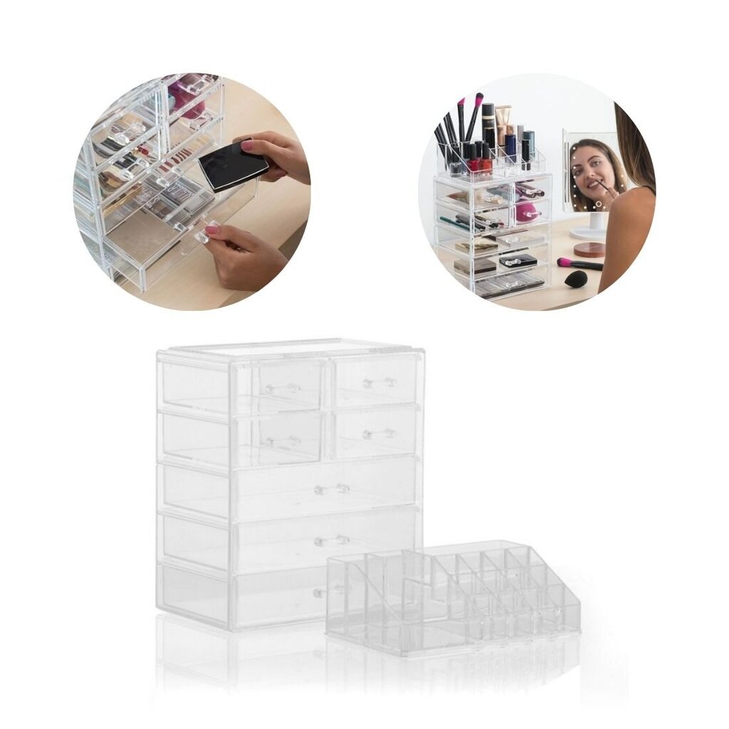 Make-up organizators cena un informācija | Kosmētikas somas, spoguļi | 220.lv