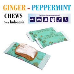 Ingvera & Piparmētru pastilas, Ginger & Peppermint Chews, Sina, 56 g cena un informācija | Saldumi | 220.lv